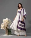 K 1207 By Naisha Roman Embroidery Kurti With Bottom Dupatta 